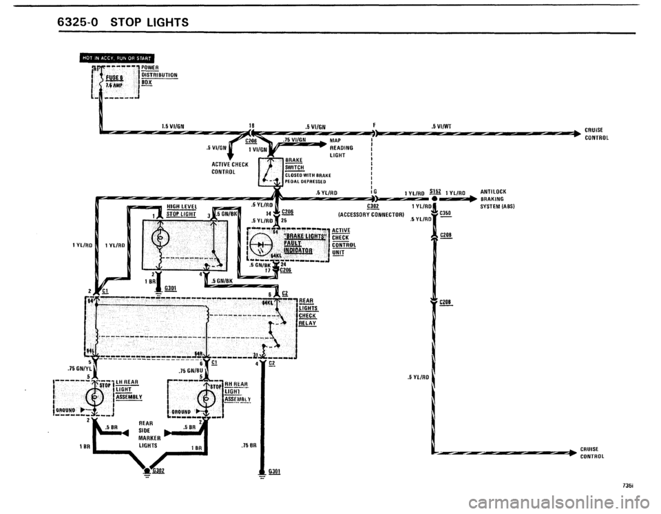 BMW 735i 1986 E23 Electrical Troubleshooting Manual 