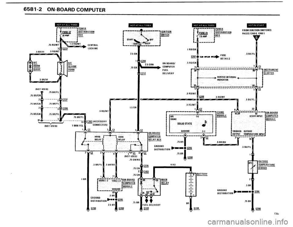 BMW 735i 1986 E23 Electrical Troubleshooting Manual 