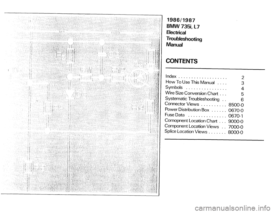 BMW 735i 1986 E23 Electrical Troubleshooting Manual 