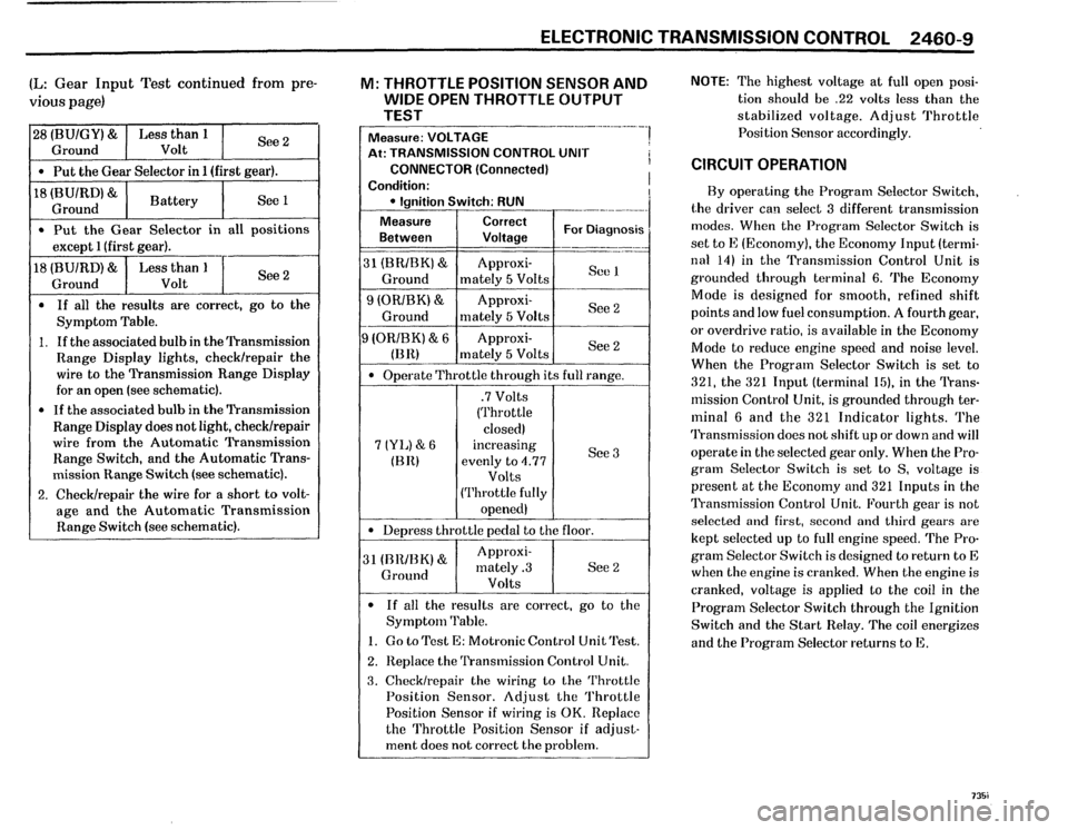 BMW 735i 1986 E23 Electrical Troubleshooting Manual 