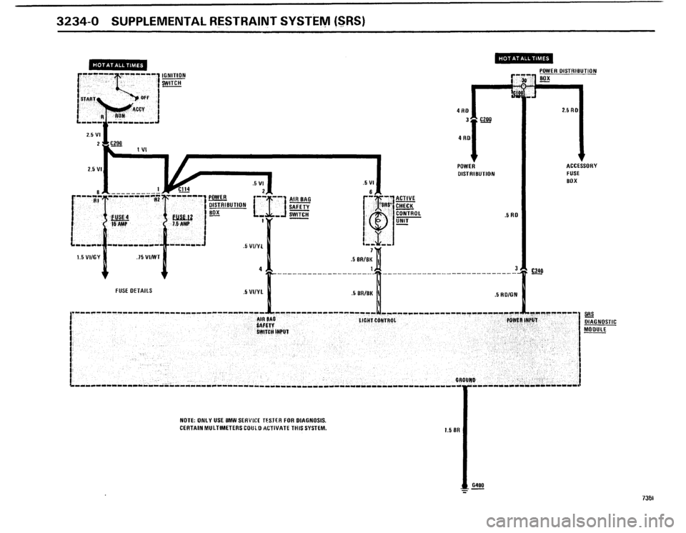 BMW 735i 1986 E23 Electrical Troubleshooting Manual 