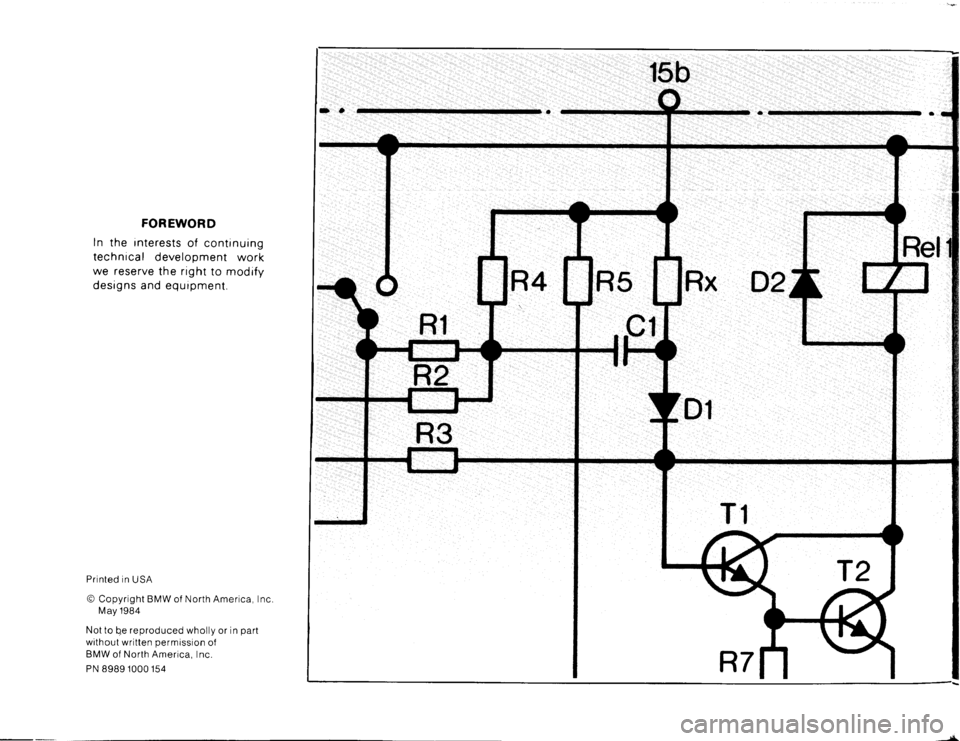 BMW 633csi 1984 E24 Electrical Troubleshooting Manual 