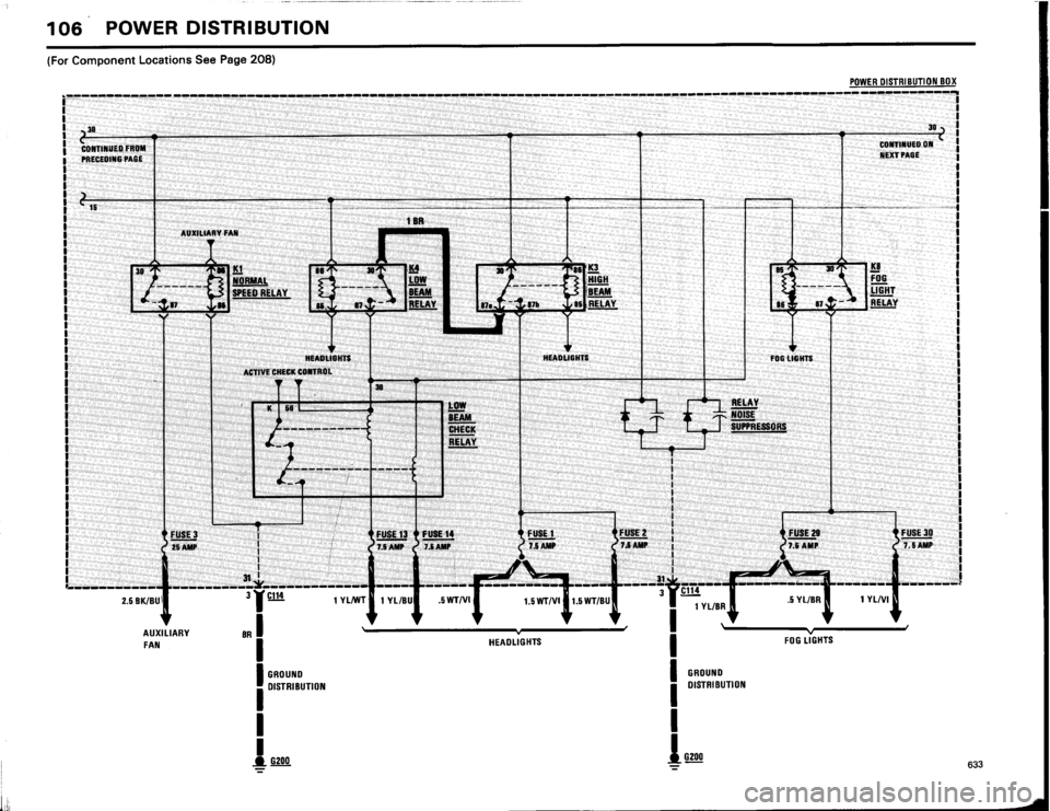 BMW 633csi 1984 E24 Electrical Troubleshooting Manual 