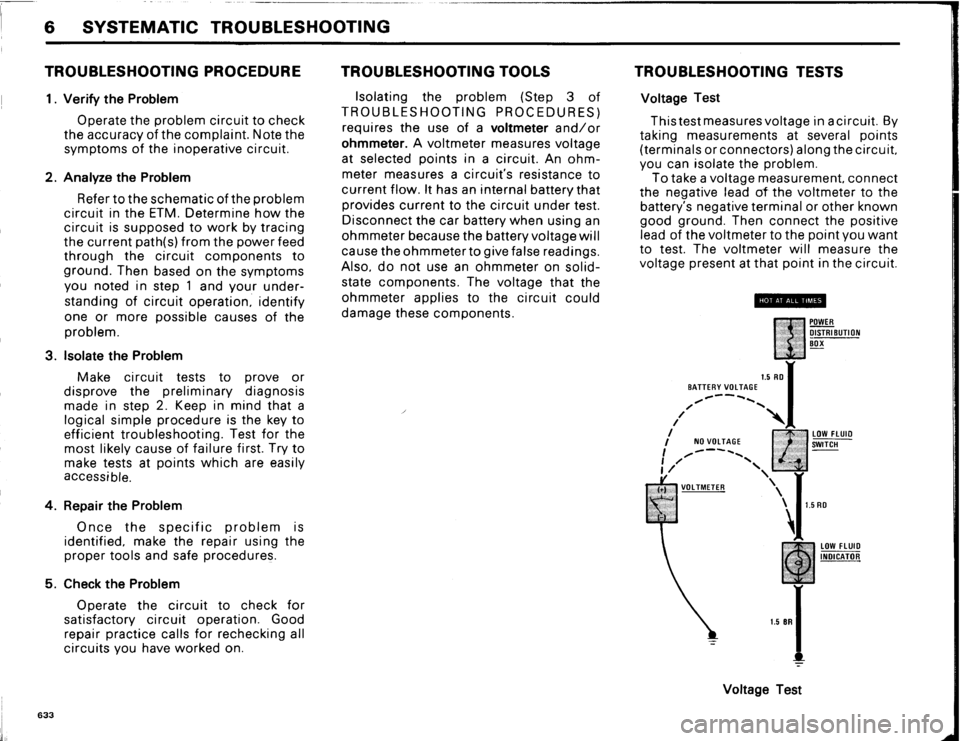 BMW 633csi 1984 E24 Electrical Troubleshooting Manual 