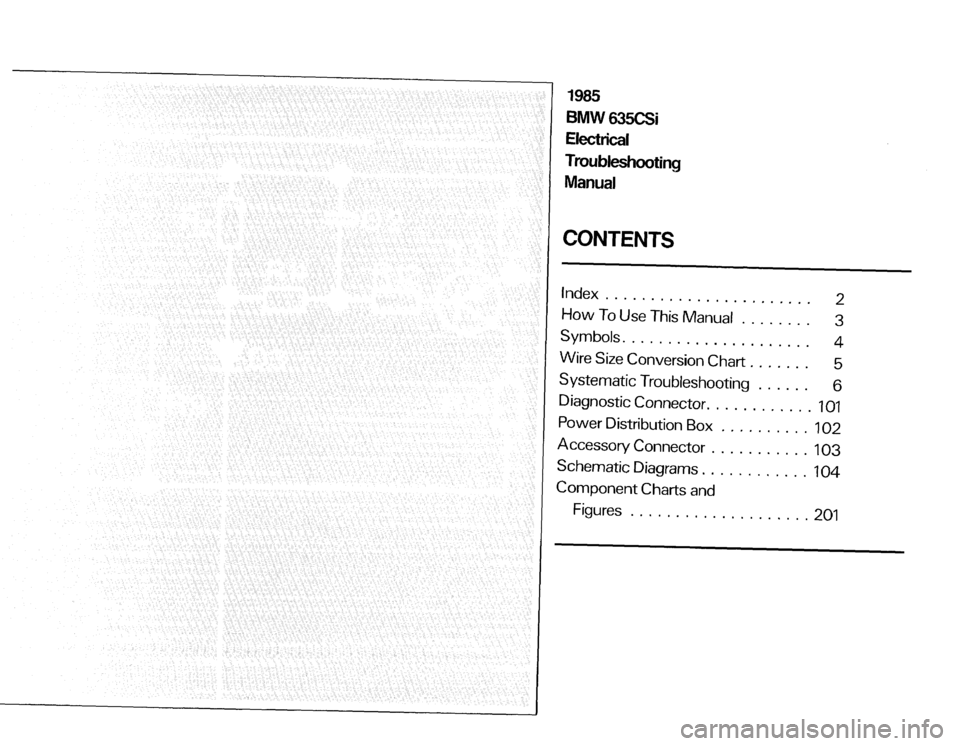 BMW 635csi 1985 E24 Electrical Troubleshooting Manual 