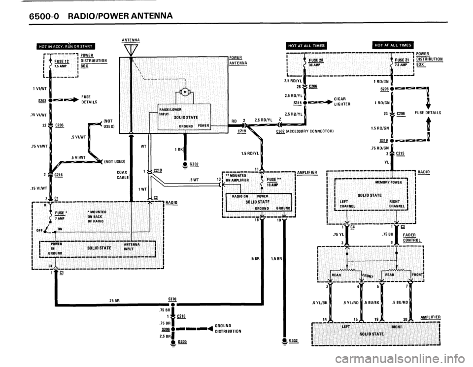 BMW M6 1987 E24 Electrical Troubleshooting Manual 