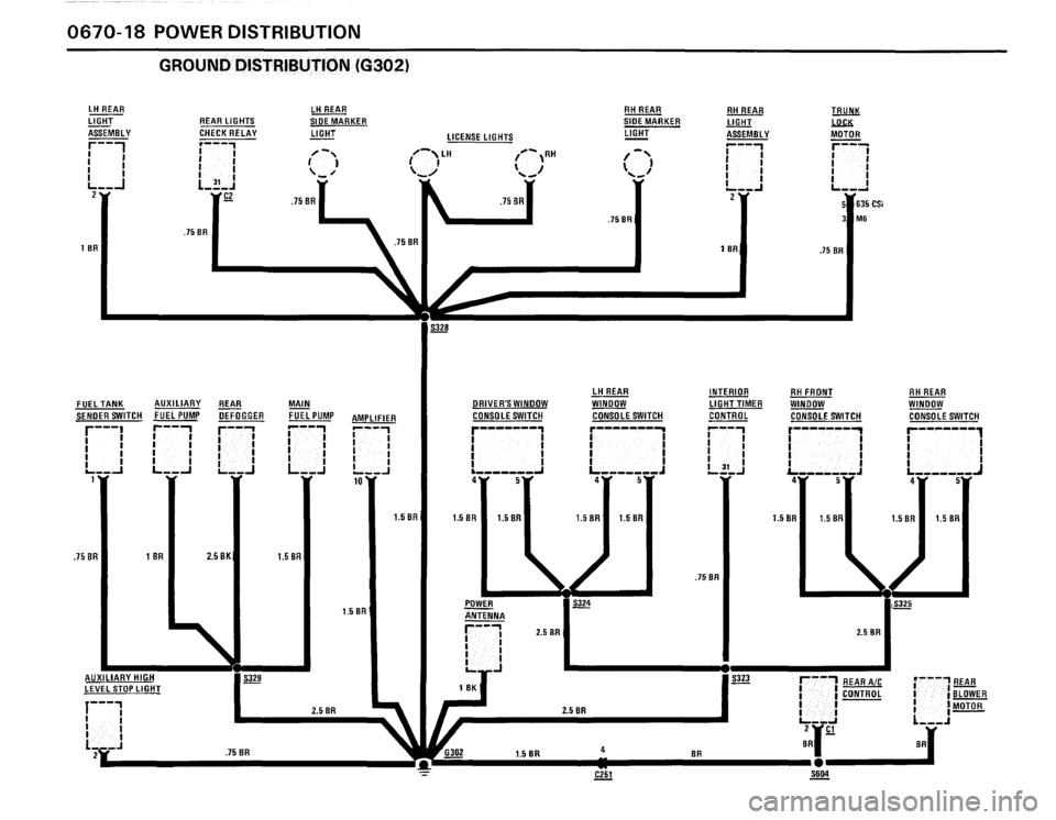 BMW M6 1987 E24 Electrical Troubleshooting Manual 