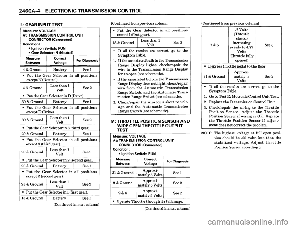BMW M6 1987 E24 Electrical Troubleshooting Manual 