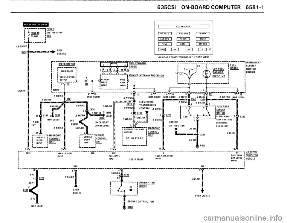 BMW 635csi 1988 E24 Electrical Troubleshooting Manual (192 Pages), Page