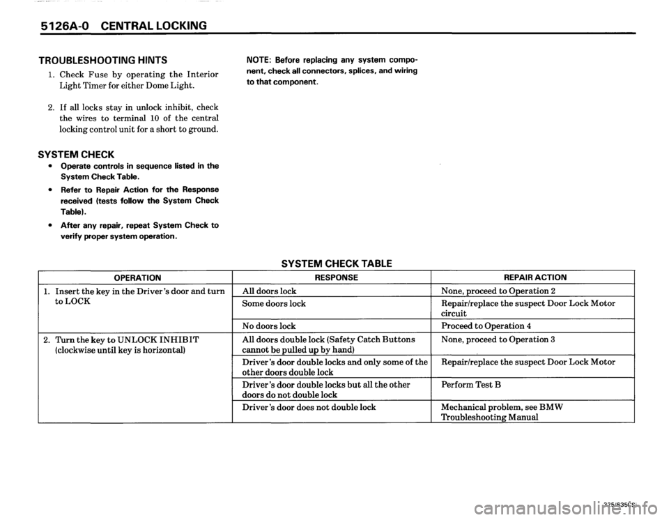 BMW 635csi 1988 E24 Electrical Troubleshooting Manual 