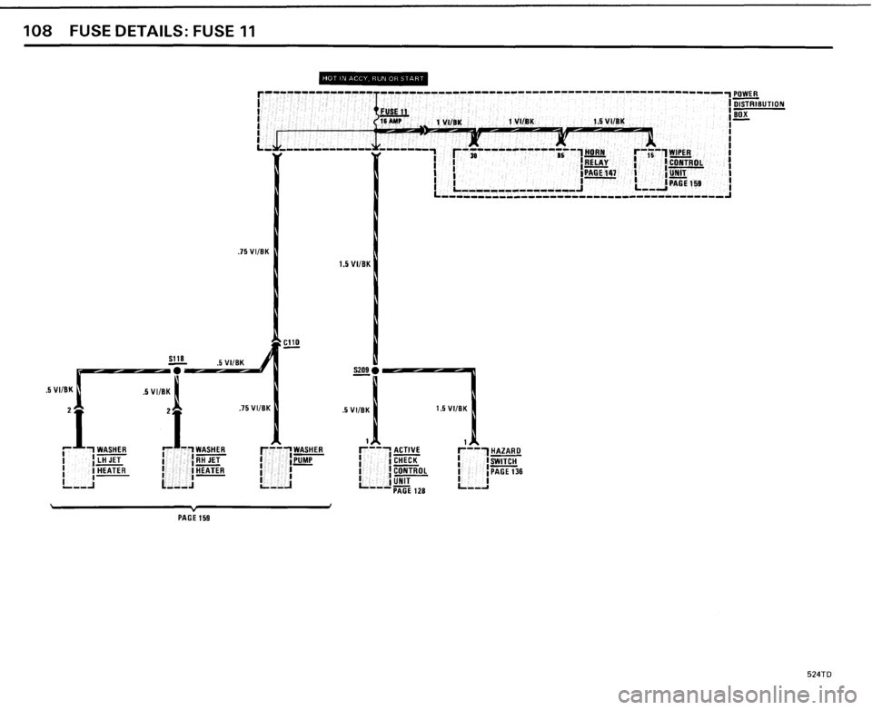 BMW 524TD 1985 E28 Electrical Troubleshooting Manual 