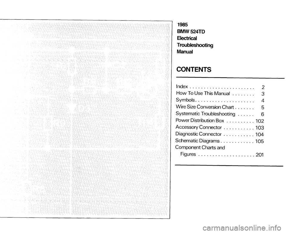 BMW 524TD 1985 E28 Electrical Troubleshooting Manual 