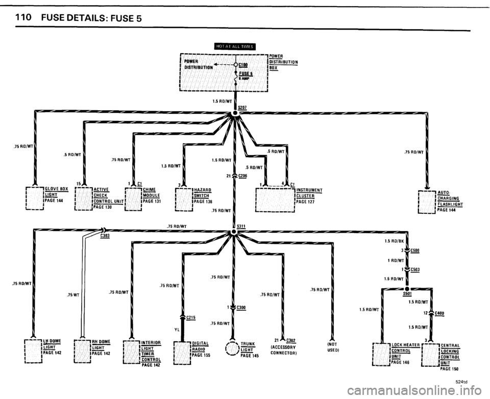 BMW 524TD 1985 E28 Electrical Troubleshooting Manual 