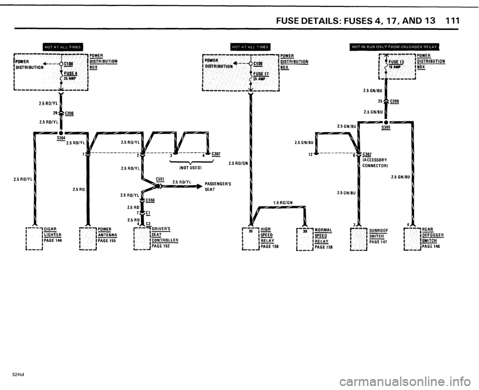 BMW 524TD 1985 E28 Electrical Troubleshooting Manual 