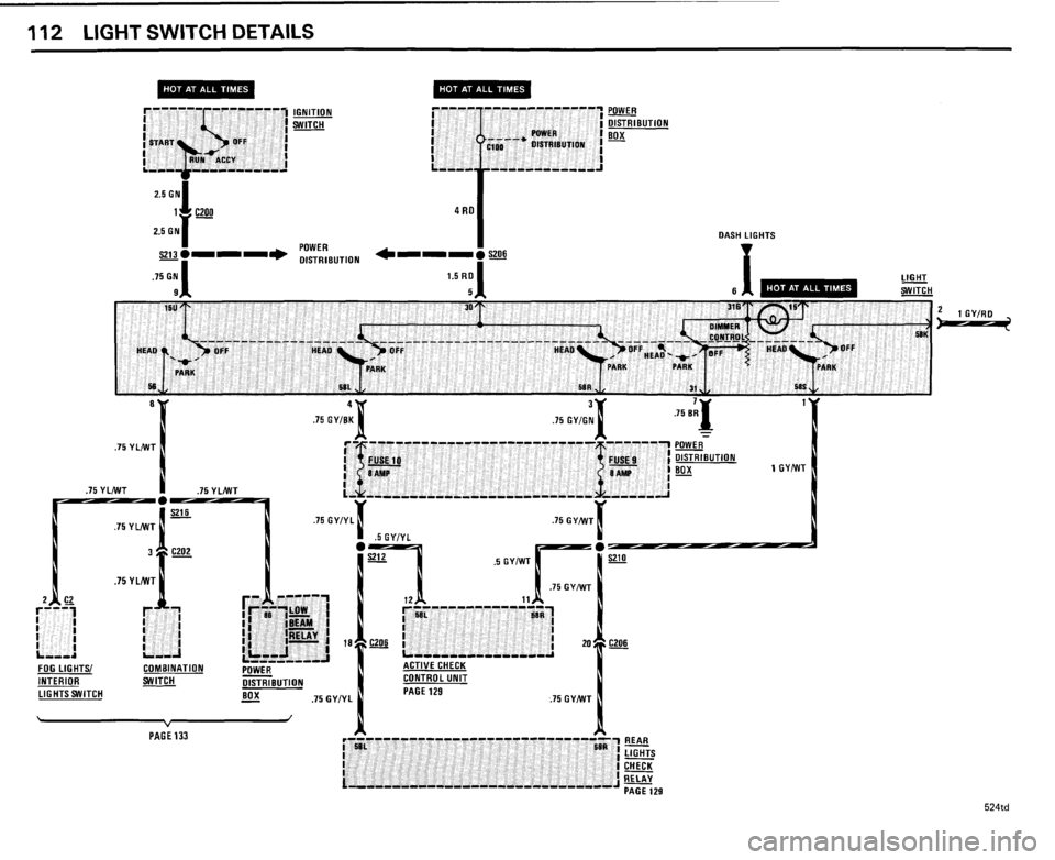 BMW 524TD 1985 E28 Electrical Troubleshooting Manual 