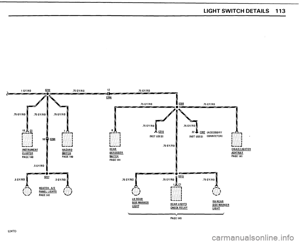 BMW 524TD 1985 E28 Electrical Troubleshooting Manual 