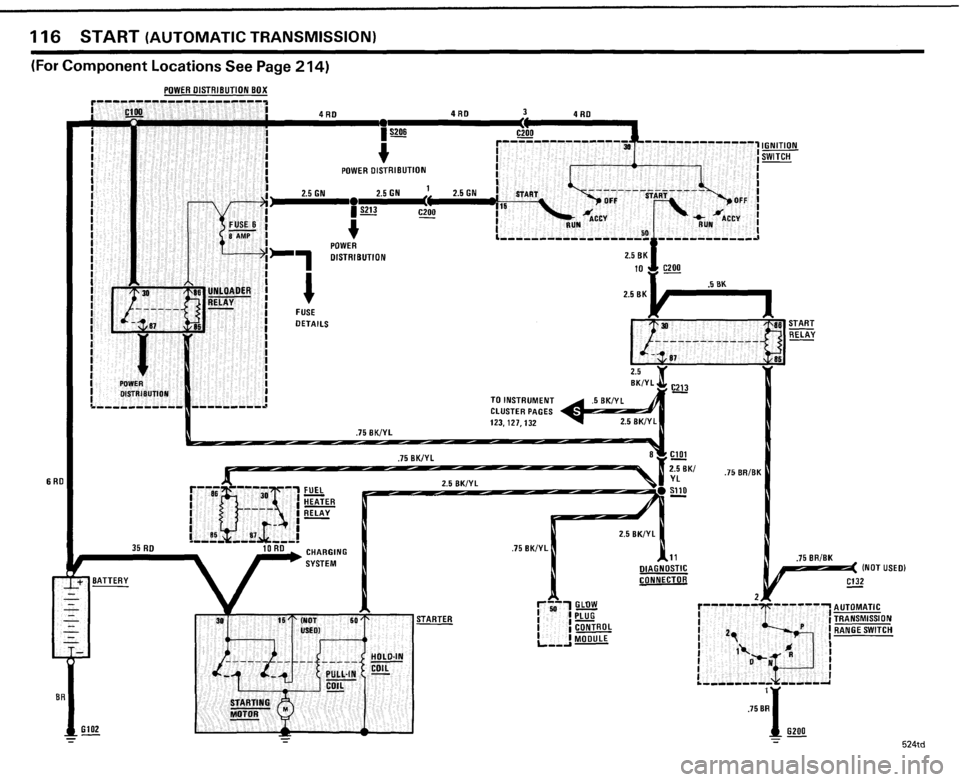 BMW 524TD 1985 E28 Electrical Troubleshooting Manual 