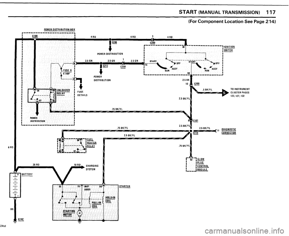 BMW 524TD 1985 E28 Electrical Troubleshooting Manual 