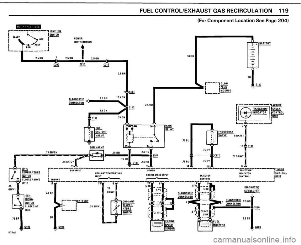 BMW 524TD 1985 E28 Electrical Troubleshooting Manual 