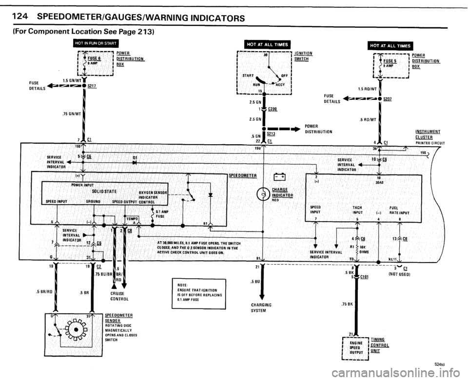 BMW 524TD 1985 E28 Electrical Troubleshooting Manual 