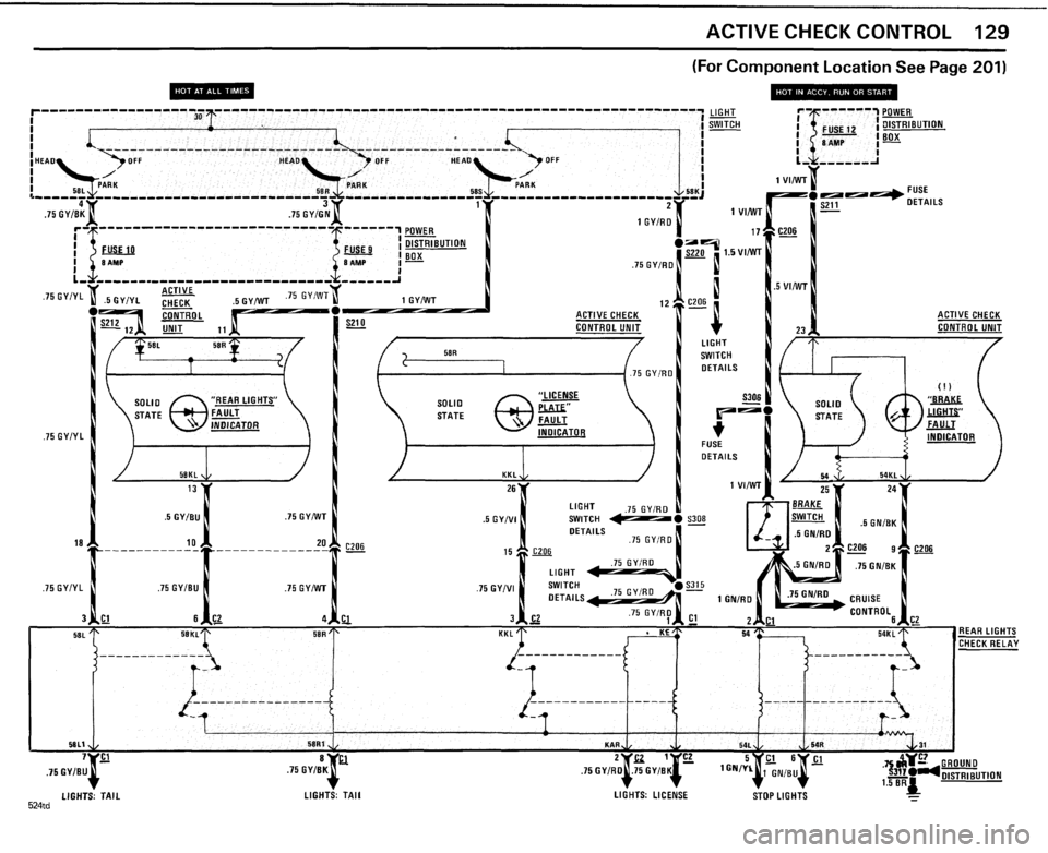 BMW 524TD 1985 E28 Electrical Troubleshooting Manual 