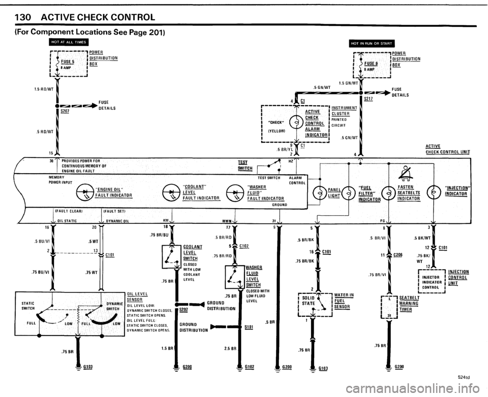 BMW 524TD 1985 E28 Electrical Troubleshooting Manual 