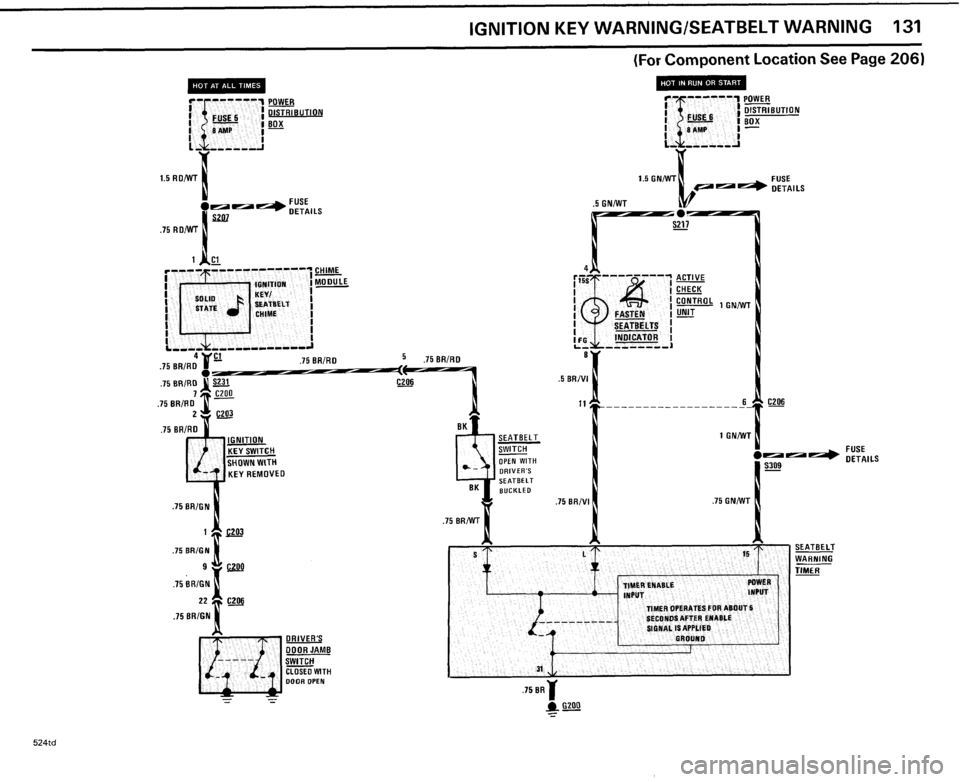 BMW 524TD 1985 E28 Electrical Troubleshooting Manual 