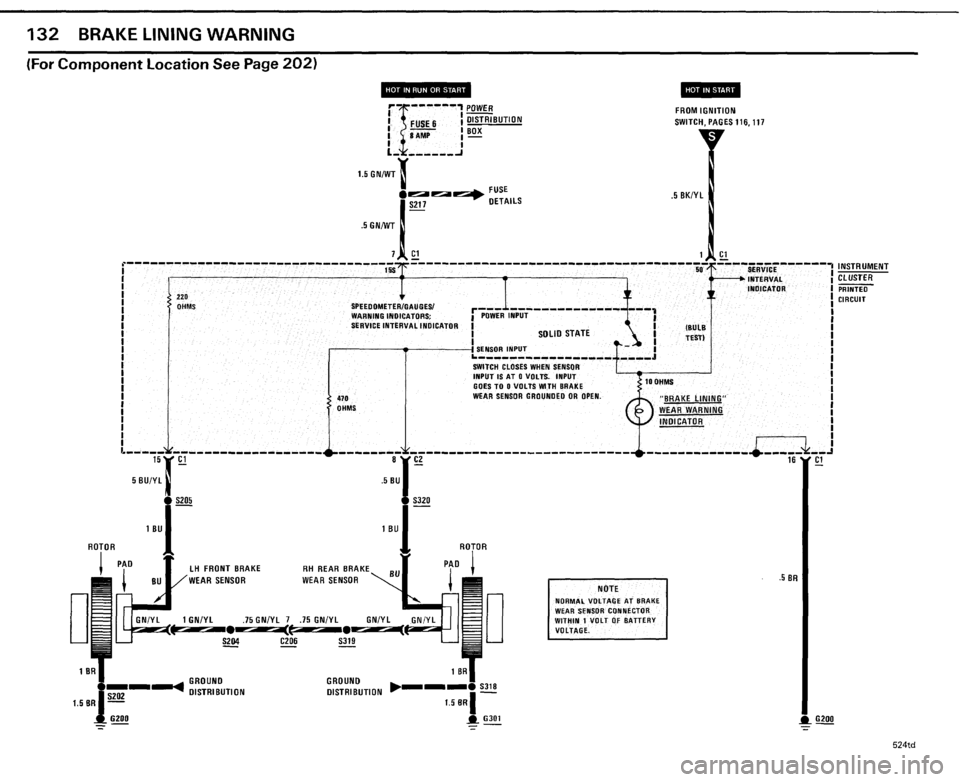 BMW 524TD 1985 E28 Electrical Troubleshooting Manual 