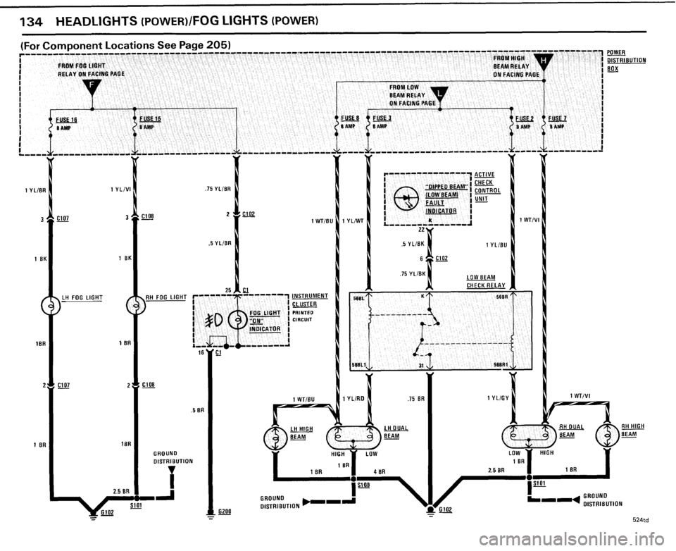 BMW 524TD 1985 E28 Electrical Troubleshooting Manual 