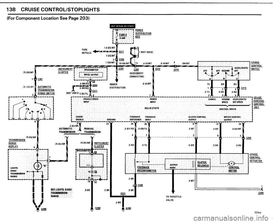 BMW 524TD 1985 E28 Electrical Troubleshooting Manual 