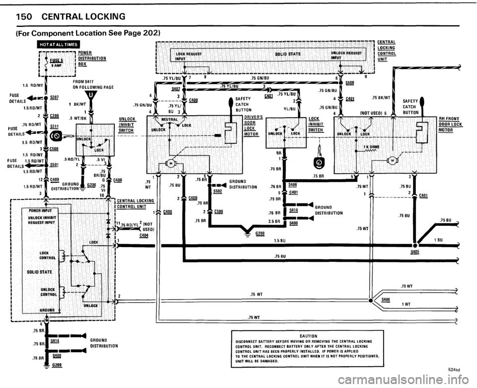 BMW 524TD 1985 E28 Electrical Troubleshooting Manual BMW 524TD 1985 E28 Electrical Troubleshooting Manual