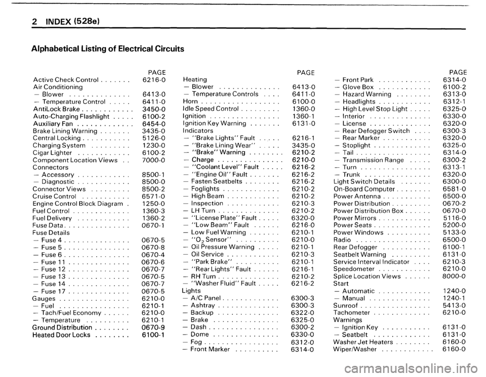 BMW 528e 1986 E28 Electrical Troubleshooting Manual 