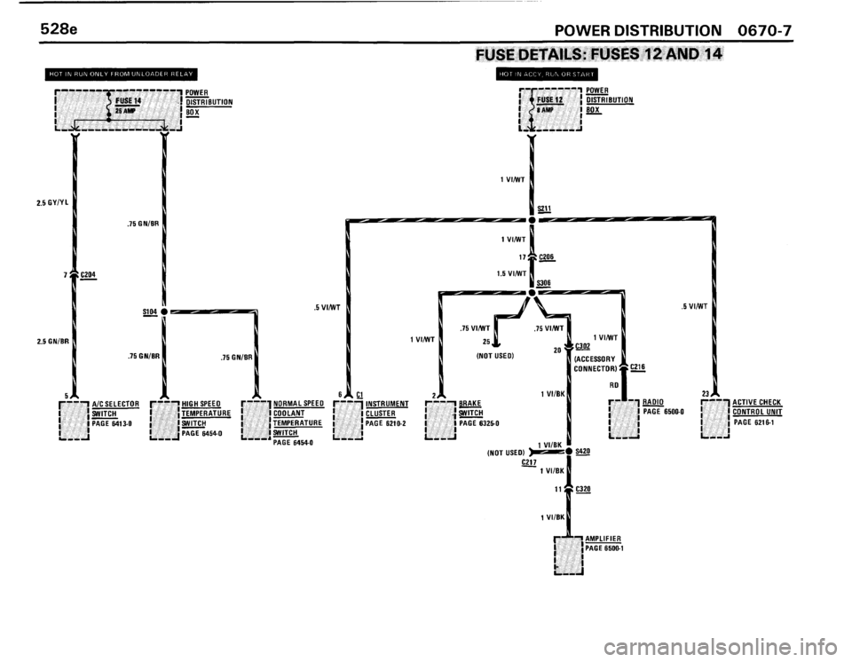 BMW 528e 1986 E28 Electrical Troubleshooting Manual 