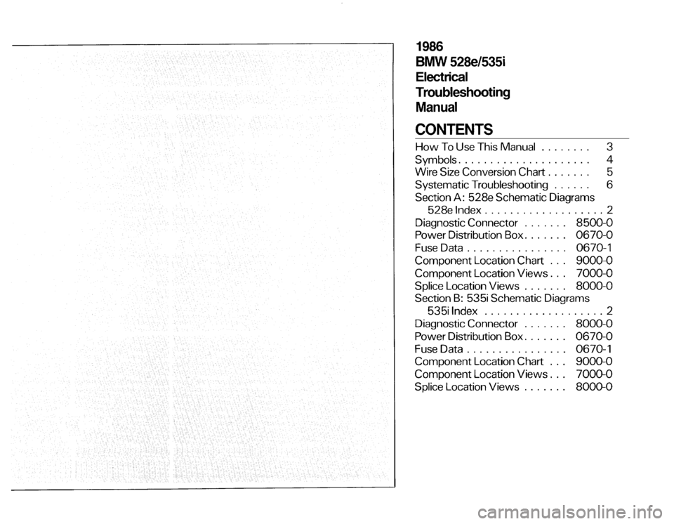 BMW 528e 1986 E28 Electrical Troubleshooting Manual BMW 528e 1986 E28 Electrical Troubleshooting Manual