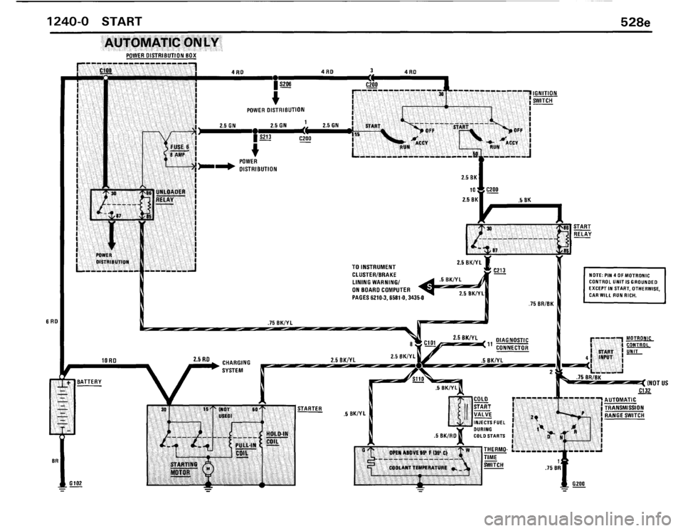 BMW 528e 1986 E28 Electrical Troubleshooting Manual 