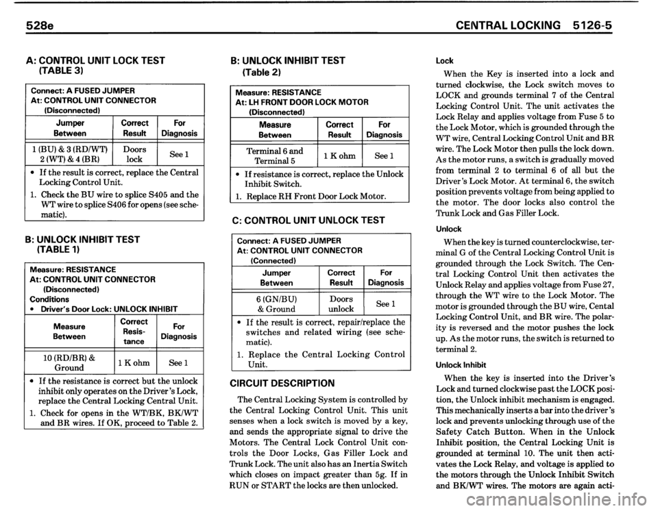 BMW 528e 1986 E28 Electrical Troubleshooting Manual 