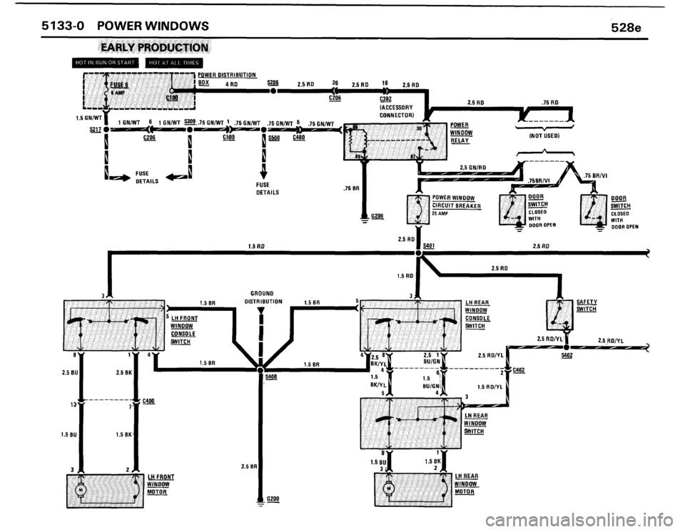 BMW 535i 1986 E28 Electrical Troubleshooting Manual 