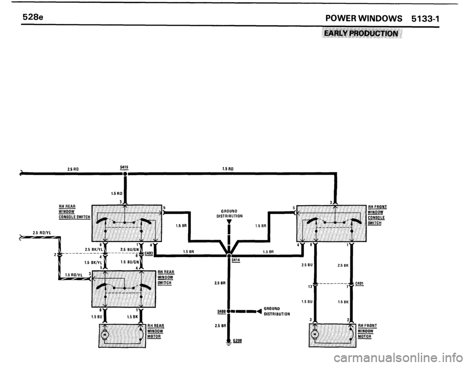 BMW 535i 1986 E28 Electrical Troubleshooting Manual 