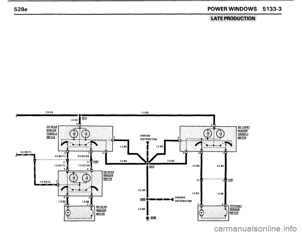 BMW 535i 1986 E28 Electrical Troubleshooting Manual 