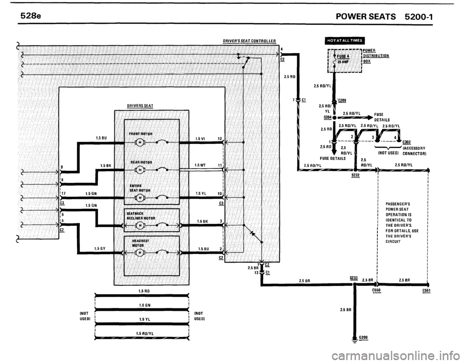BMW 535i 1986 E28 Electrical Troubleshooting Manual 