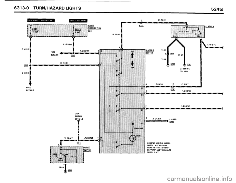 BMW 524TD 1986 E28 Electrical Troubleshooting Manual BMW 524TD 1986 E28 Electrical Troubleshooting Manual