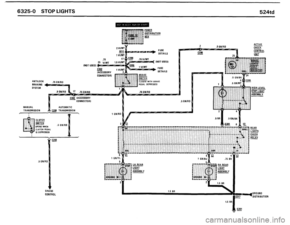 BMW 524TD 1986 E28 Electrical Troubleshooting Manual BMW 524TD 1986 E28 Electrical Troubleshooting Manual
