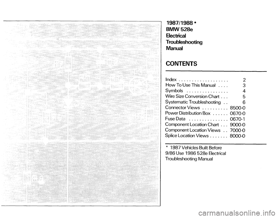 BMW 528e 1987 E28 Electrical Troubleshooting Manual 