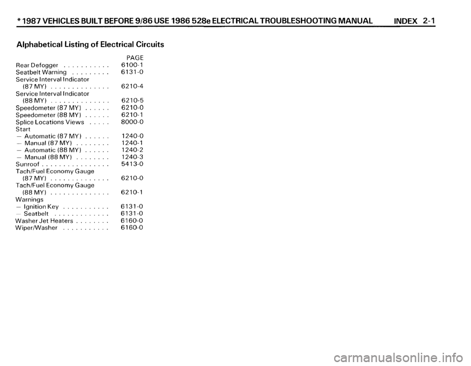 BMW 528e 1988 E28 Electrical Troubleshooting Manual 