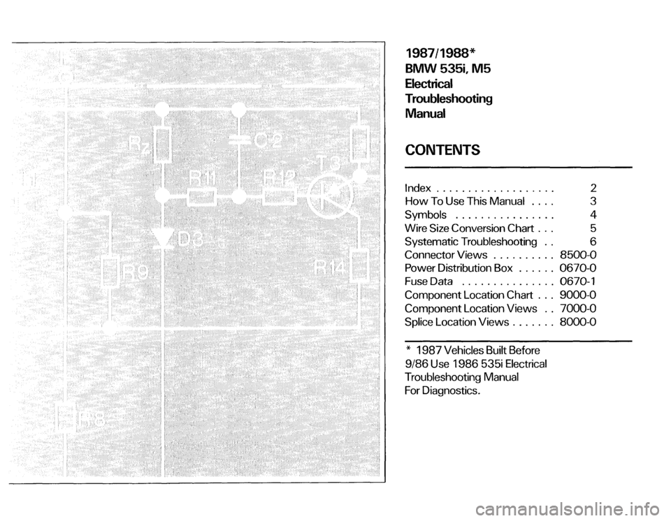 BMW 535i 1988 E28 Electrical Troubleshooting Manual 