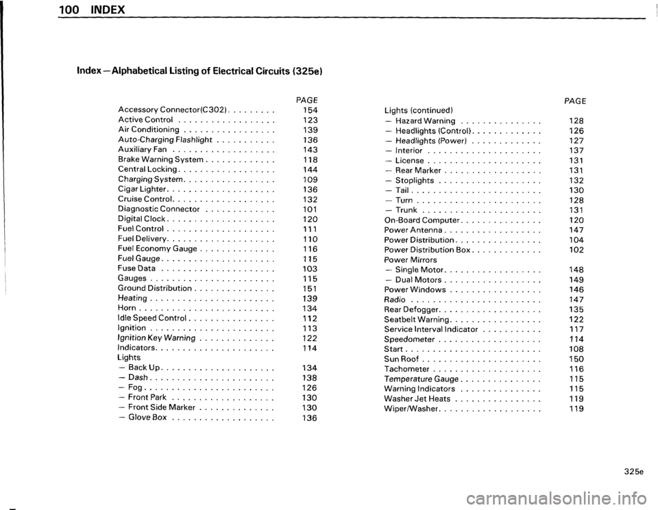 BMW 325e 1984 E30 Electrical Troubleshooting Manual 