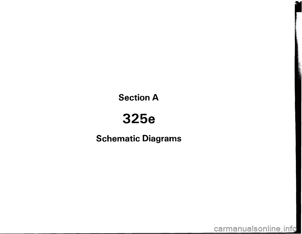 BMW 325e 1984 E30 Electrical Troubleshooting Manual 