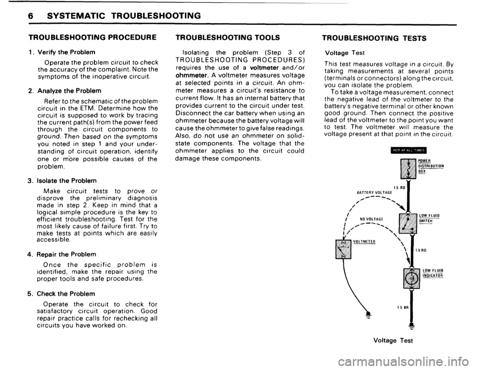 BMW 318i 1984 E30 Electrical Troubleshooting Manual 