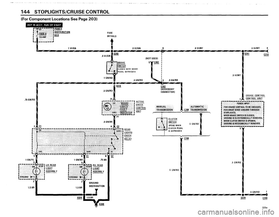 BMW 318i 1985 E30 Electrical Troubleshooting Manual 
