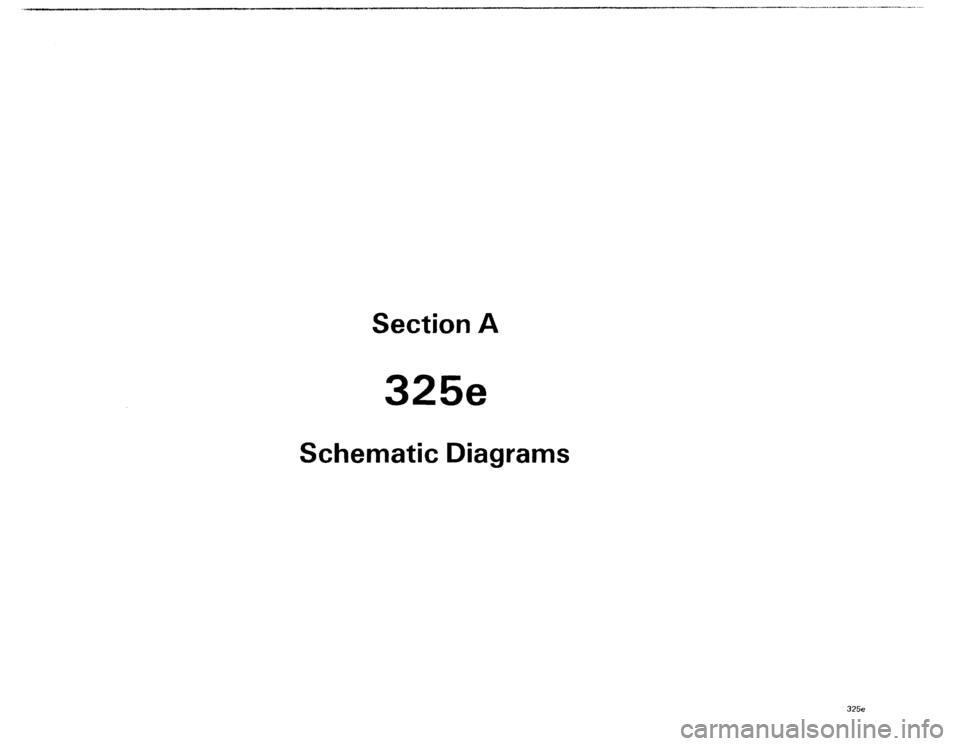 BMW 325e 1985 E30 Electrical Troubleshooting Manual 